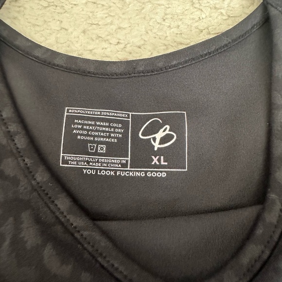 Celestial Bodiez black leopard crop tank top - Picture 2 of 3